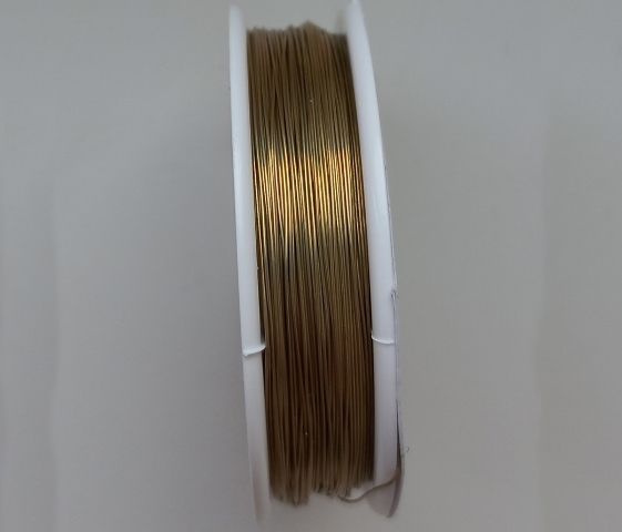 Проволока для бижутерии, d=0.30мм, цвет темное золото (3448) 3448 фото