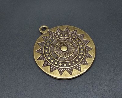 Дукач Мандала Сонце, d=28мм, бронза античная (4085) 4085 фото