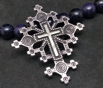 Зґардовий великий хрест, 46х39мм, срібло античне (20981) 20981 фото