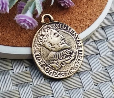 Кулон Монета Сигізмунд, 25мм, бронза антична (30992) 30992 фото