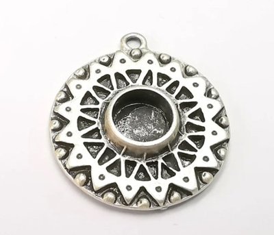 Дукач сеттинг Вертеп, 25 мм, серебро античное (8263) 8263 фото