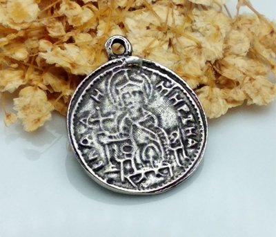 Кулон-монета Владимир Великий, 25мм, серебро античное (41511) 41511 фото