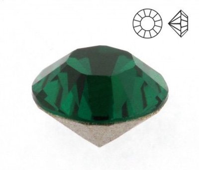 Стразы конусные Кристалл, зеленый изумруд, 3 мм (6599) 6599 фото
