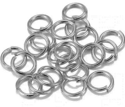 Кольцо одинарное, 5мм, сталь (платина), 10шт. (9355) 9355 фото