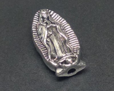 Бусина для розария Дева Мария Гваделупская, 20х10мм, античное серебро (3921)  3921 фото