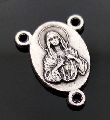 Конектор для розарію Діва Марія Єрусалім, срібло (2175) 2175 фото