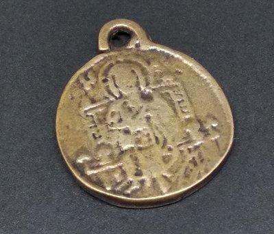 Кулон Монета Владимира, 20мм, бронза античная (30892)  30892 фото
