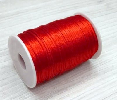 Шнур шелковый, 2мм, красный (16982) 16982 фото