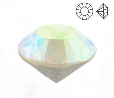 Стрази конусні Діамант Кристал АВ, прозорий райдужний, 2,5 мм (3699) 3699 фото