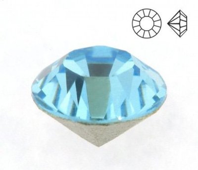 Стразы конусные Кристалл, голубой, 3,4 мм (3824) 3824 фото
