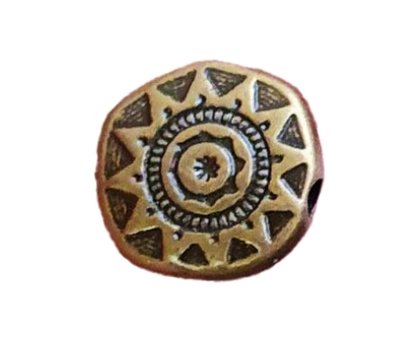Бусина Ацтек, 10х3,5мм, бронза античная (2510) 2510 фото