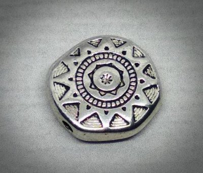 Бусина Ацтек, 13х3,5мм, серебро античное (7052) 7052 фото